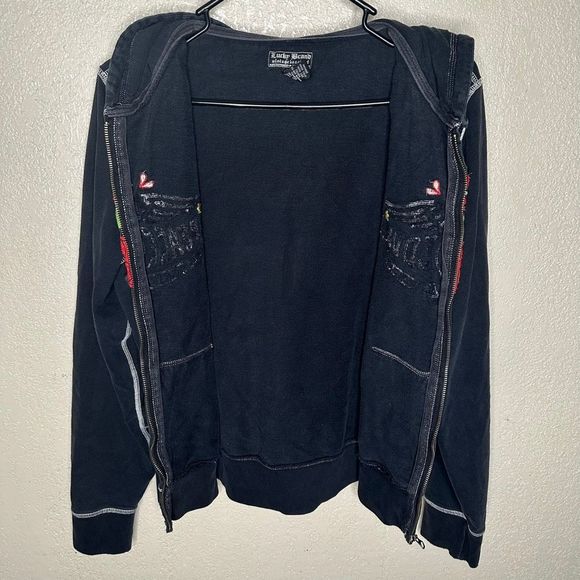 Y2K Lucky Brand Full Zip Hoodie Womens XL - Picture 5 of 7